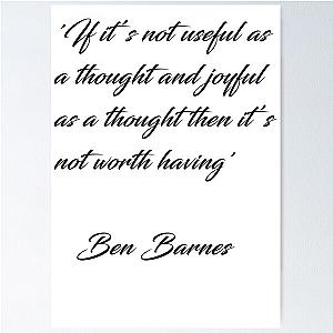 Ben Barnes 'Thoughts' Quote Poster