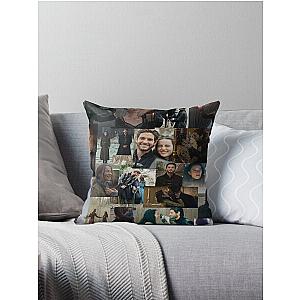 Ben Barnes and Jessie Mei Li Collage DarkLina Throw Pillow