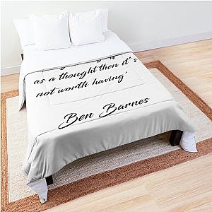 Ben Barnes 'Thoughts' Quote Comforter