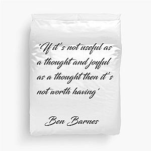 Ben Barnes 'Thoughts' Quote Duvet Cover