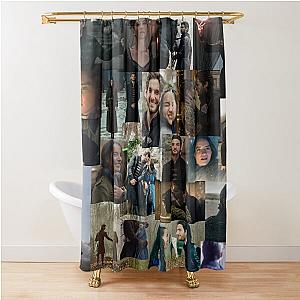 Ben Barnes and Jessie Mei Li Collage DarkLina Shower Curtain