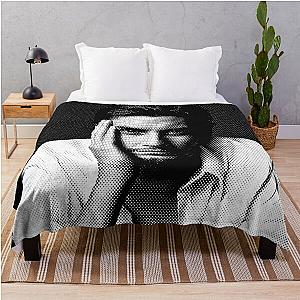 Ben Barnes Black & White Portrait Throw Blanket