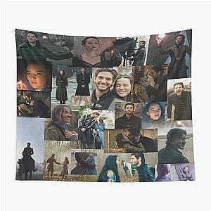 Ben Barnes and Jessie Mei Li Collage DarkLina Tapestry