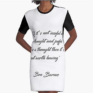 Ben Barnes 'Thoughts' Quote Graphic T-Shirt Dress