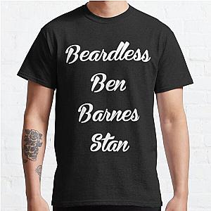 Beardless Ben Barnes Stan, White on Black Classic T-Shirt