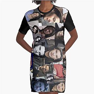 Lateral Ben Barnes Photo Collage Graphic T-Shirt Dress