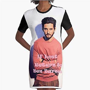 If Lost Return to Ben Barnes, pink Graphic T-Shirt Dress