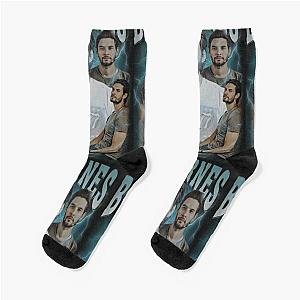 Ben Barnes - vintage blue green Socks