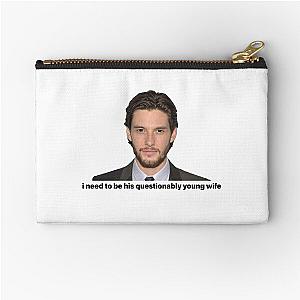 i need to be ben barnes' questionably young wife Zipper Pouch