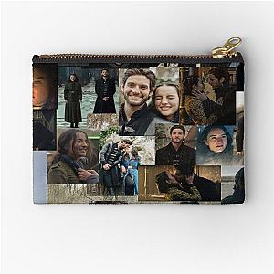 Ben Barnes and Jessie Mei Li Collage DarkLina Zipper Pouch