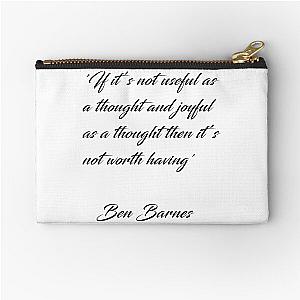 Ben Barnes 'Thoughts' Quote Zipper Pouch