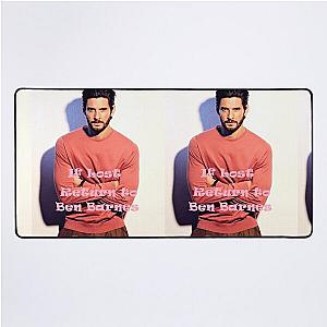 If Lost Return to Ben Barnes, pink Desk Mat