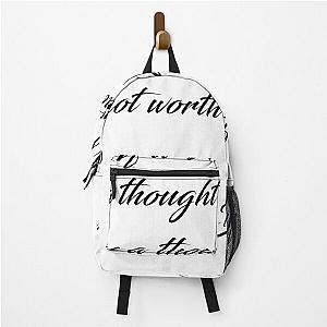 Ben Barnes 'Thoughts' Quote Backpack