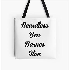 Beardless Ben Barnes Stan, Black  All Over Print Tote Bag