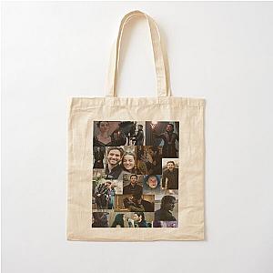 Ben Barnes and Jessie Mei Li Collage DarkLina Cotton Tote Bag