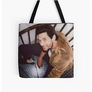 Ben Barnes posing in the stairs  All Over Print Tote Bag