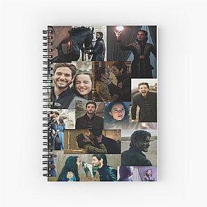 Ben Barnes and Jessie Mei Li Collage DarkLina Spiral Notebook