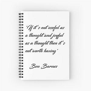 Ben Barnes 'Thoughts' Quote Spiral Notebook