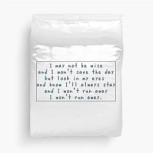 Run away - Ben Platt lyrics Duvet Cover