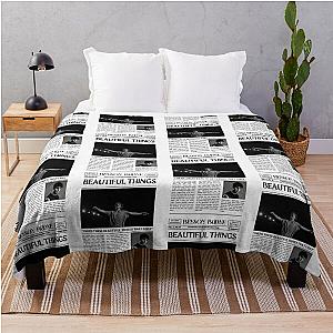 Benson Boone Newspaper Throw Blanket