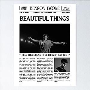 Benson Boone Newspaper Poster