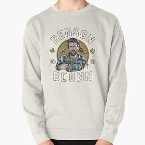 Embrace Adventure with Benson Boone's Man Puck Up Gun Design! Pullover Sweatshirt