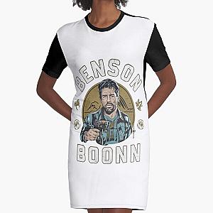 Embrace Adventure with Benson Boone's Man Puck Up Gun Design! Graphic T-Shirt Dress