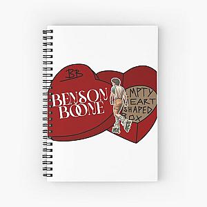 Empty Heart Shaped Box -Benson Boone (Red Version) Spiral Notebook
