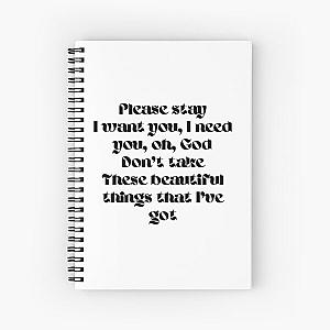 Beautiful Things Benson Boone Spiral Notebook