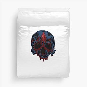 a bloody skull inspired by berserk Duvet Cover