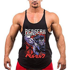 Anime Berserk Graphic Stringer Tank Top for Men