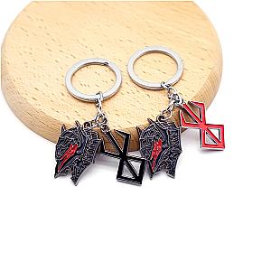 Berserk Guts Helmet Logo Anime Keychain