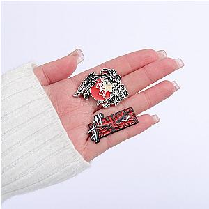 Berserk Red Nordic Sign Brooches Enamel Pins