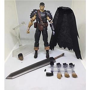 17cm Berserk Guts Black Swordsman Soldier Super Movable Action Figures Toy