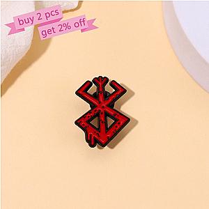 Berserk Red Nordic Sign Guts Eyes Enamel Pins