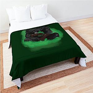 DancingBerserk in Green-Smoke (1st RealChar) Comforter