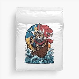 Viking Berserk Cat Duvet Cover