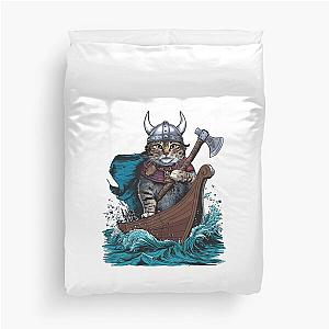 Viking Berserk Cat Duvet Cover