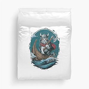 Viking Berserk Cat Duvet Cover