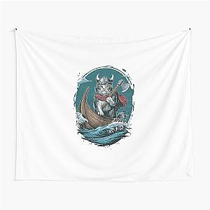 Viking Berserk Cat Tapestry