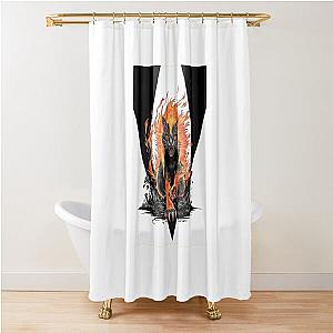 Flaming Berserk Cat Shower Curtain