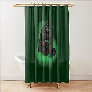 DancingBerserk in Green-Smoke (1st RealChar) Shower Curtain