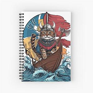 Viking Berserk Cat Spiral Notebook