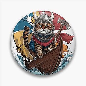 Viking Berserk Cat Pin