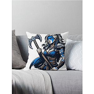 Berserk woman Throw Pillow