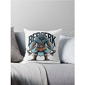 Berserk Grizzly Throw Pillow