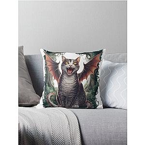 Fantasy Berserk Cat Throw Pillow