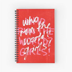 Beyonce Who Run the World? Girls! Lyrics - Red Spiral Notebook