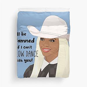 Beyonce I'll be damned if I can't slow dance with you Texas Hold Em  Duvet Cover