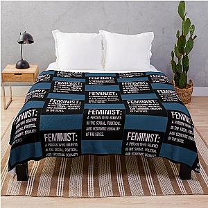 Beyonce Feminist Throw Blanket